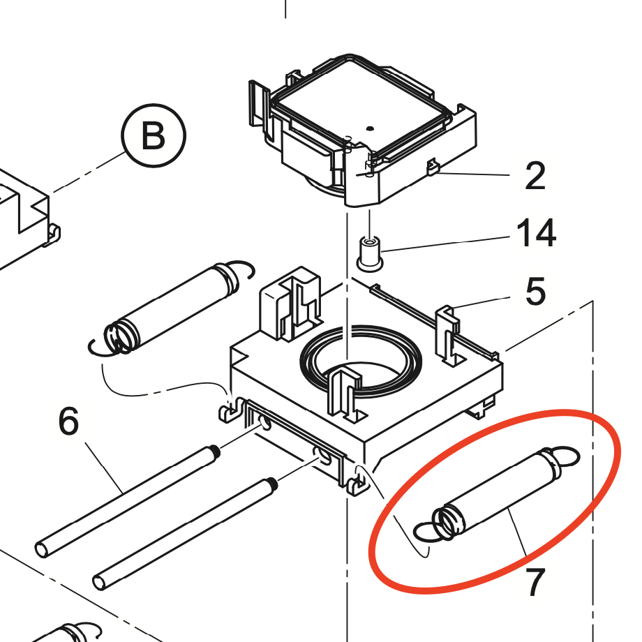 Mimaki Cap positioning spring