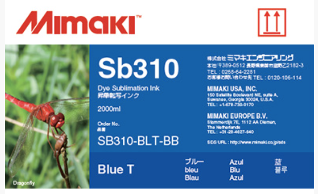 Mimaki SB310 Dye Sublimation Ink, 2 Liter