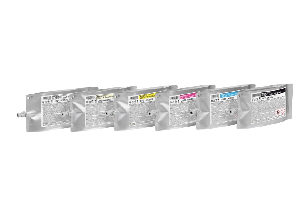 Mutoh  Mutoh UH21 Rigid UV LED 800ml (*500cc White) Ink Pack