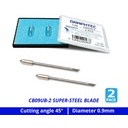 Graphtec Steel Plotter Blades, 45-Degree, 0.9mm Diameter Super , 2 pk,  CB09UB 