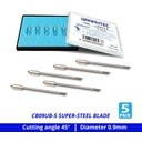 Graphtec CB09UB 45-Degree, 0.9mm Diameter Super Steel Plotter Blades, 5 pk